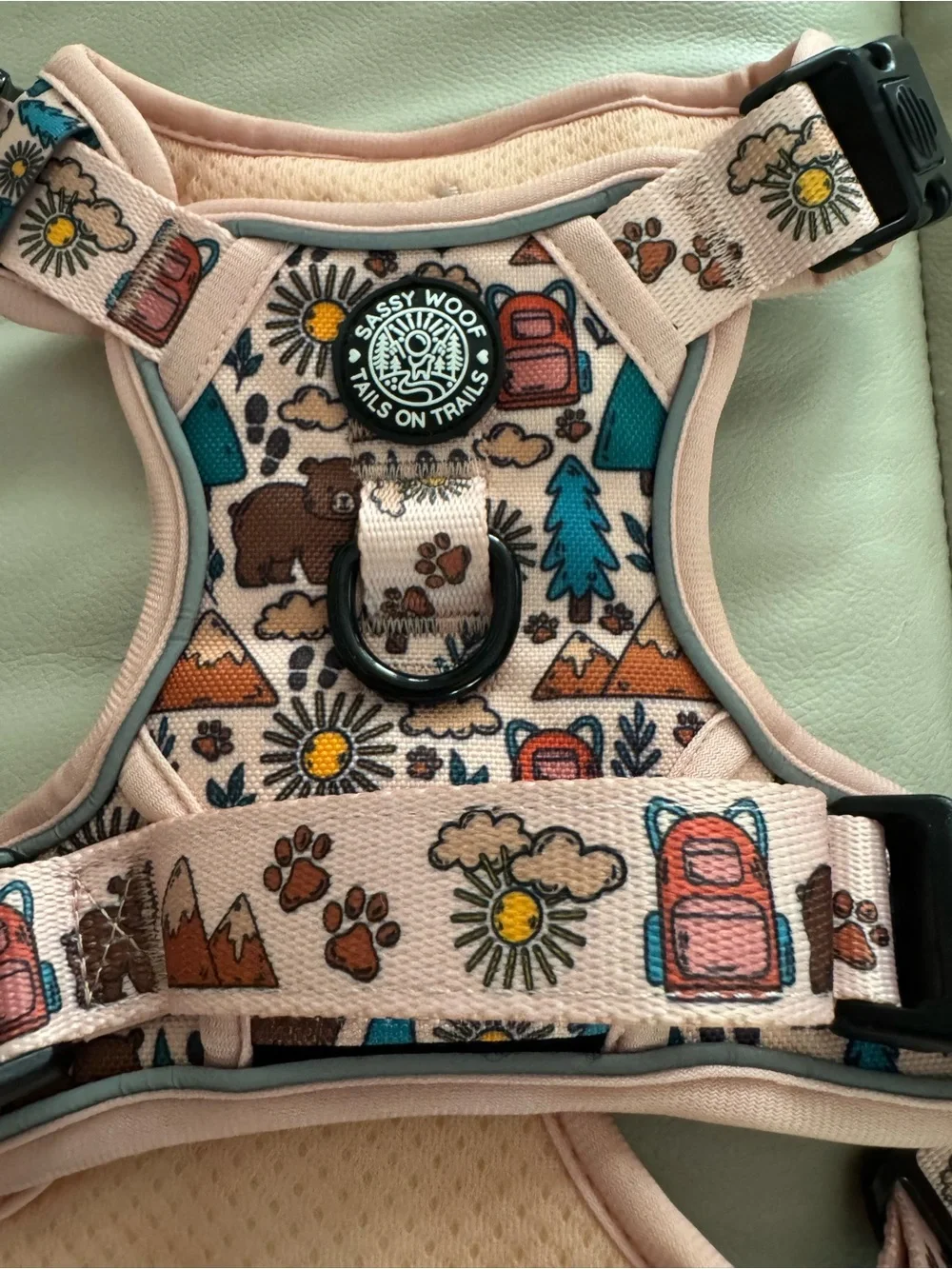 Sassy Woof Dog Harness with Nature Print